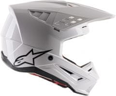 Alpinestars prilba S-M5 Solid glossy černo-biela 2XL (obvod 63 - 64 cm)