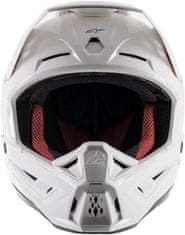 Alpinestars prilba S-M5 Solid glossy černo-biela 2XL (obvod 63 - 64 cm)