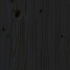 Vidaxl Posteľný rám čierny masívne drevo 150x200 cm veľkosť 5FT King