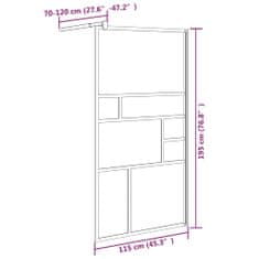 Petromila vidaXL Sprchová zástena z ESG skla biela 115x195 cm