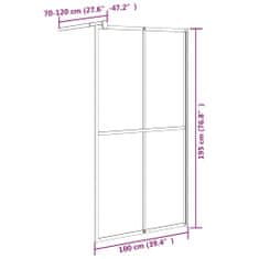 Petromila vidaXL Sprchová zástena 100 x 195 cm tmavé tvrdené sklo