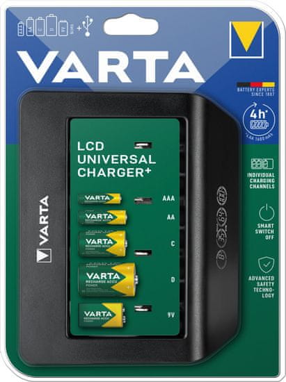 VARTA nabíječka Universal Charger+ s LCD