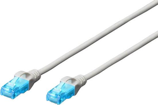 Digitus Ecoline Patch Cable, UTP, CAT 5e, AWG 26/7, šedý, 3m