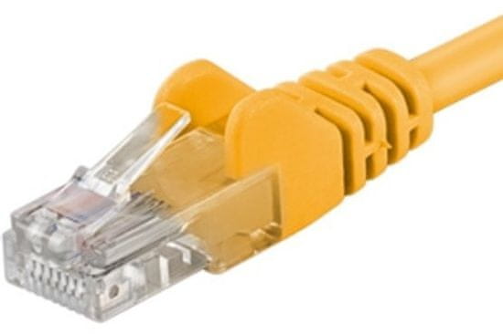 PremiumCord Patch kábel UTP RJ45-RJ45 level 5e, 2m, žltá