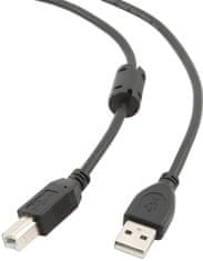 Gembird CABLEXPERT kábel USB A-B 1,8m 2.0 HQ s ferritovým jádrem