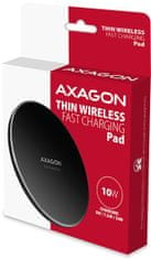 AXAGON WDC-P10T, tenká bezdrátová rychlonabíječka, Qi 5/7.5/10W, micro USB