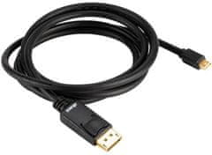 Akasa kábel Mini DisplayPort - DisplayPort, M/M, 8K@60Hz, 2m, čierna