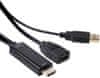 adaptér HDMI 1.4 na DisplayPort 1.1 (M/F), USB napájení, 18cm