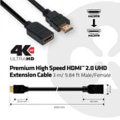 prodlužovací kábel HDMI Premium High Speed HDMI 2.0 na HDMI 2.0, 4K/60Hz, podpora UHD,3m