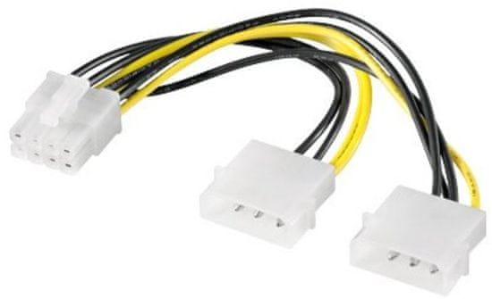 PremiumCord redukce napájecí 2x5.25" Molex - 8 pin pro PCI-E grafické karty