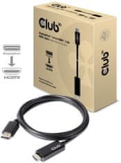 Club 3D kábel DisplayPort 1.4 na HDMI 2.0b (M/M), 2m, aktivní