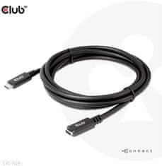 Club 3D prodlužovací kábel USB-C, 4K@60Hz (M/F), 2m