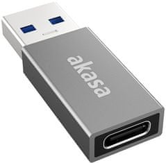 Akasa adaptér USB3.1 Gen2 Type-C - USB-A (F/M), 2ks v balenie