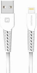 SWISSTEN datový kábel USB/Lightning, 1m, biela