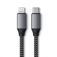 Satechi USB-C to Lightning Short Cable 25cm, šedá