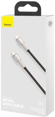 BASEUS kábel Cafule saries, USB-C - Lightning, M/M, nabíjecí, datový, 20W, 0.25m, čierna