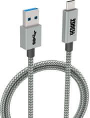 Yenkee kábel YCU 311 GY USB-A- USB-C, 15W, 1m, šedá