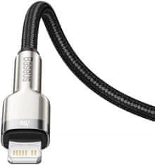 BASEUS kábel Cafule saries, USB-C - Lightning, M/M, nabíjecí, datový, 20W, 2m, čierna