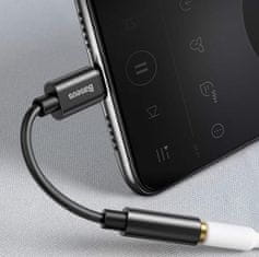 BASEUS adaptér USB-C - 3.5mm Jack, čierna