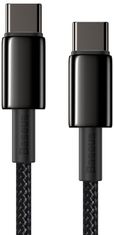 BASEUS kábel USB-C - USB-C, rychlonabíjecí, datový, 100W, 1m, čierna