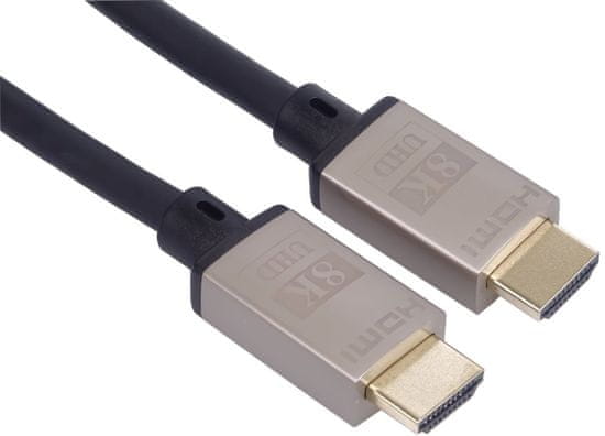PremiumCord kábel HDMI 2.1, M/M, 8K@60Hz, Ultra High Speed, pozlacené konektory, 3m, čierna
