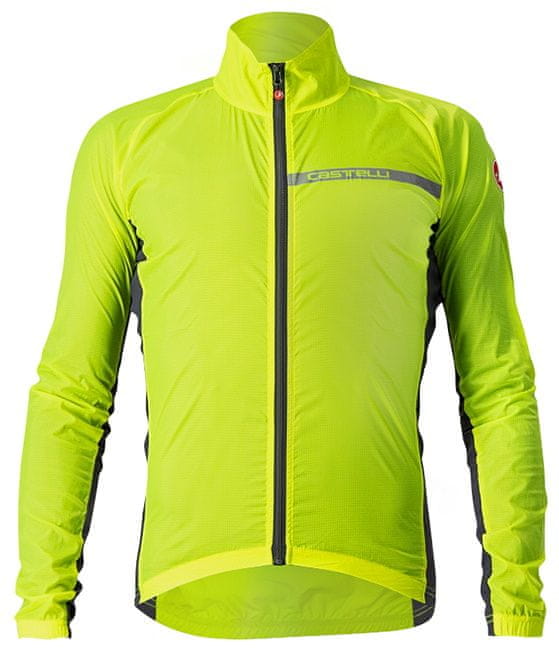 Castelli vetrovka Squadra Stretch Jacket Electric Lime/Dark Gray žltá XXL