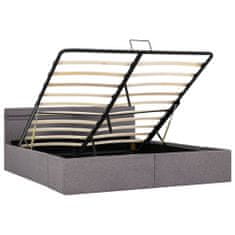 Vidaxl Hydraulický posteľný rám+úložný priestor, LED, látka 180x200 cm