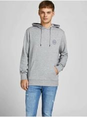 Jack&Jones Šedá mikina s kapucňou Jack & Jones Shark M