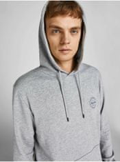 Jack&Jones Šedá mikina s kapucňou Jack & Jones Shark M