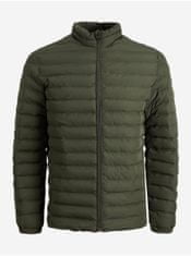 Jack&Jones Kaki prešívaná bunda Jack & Jones Puffer S