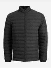 Jack&Jones Čierna prešívaná bunda Jack & Jones Puffer S