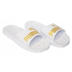 Puma Dámske šľapky White- Team Gold, Dámske šľapky White- Team Gold | 360262-09 | 36