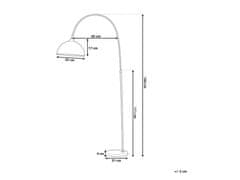 Beliani Stojaca lampa v medenej farbe 160 cm CANDELLA