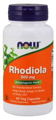 NOW Foods Rhodiola rosea (Rozchodnica ružová), 500 mg, 60 rastlinných kapsúl