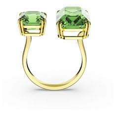 Swarovski Luxusný otvorený prsteň so zelenými kryštálmi Millenia 5619626 (Obvod 55 mm)