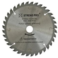 Strend Pro Kotúč Strend Pro SuperSaw NWC 160x2,5x20 36T, na drevo, pílový, SK plátky