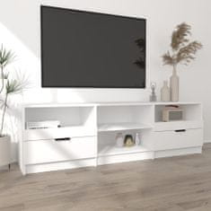 Vidaxl TV stolík biely 150x33,5x45 cm spracované drevo