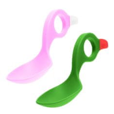 Lyžičky - Green/Pink (Amazon parrot/Flamingo)