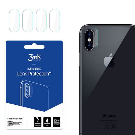 3MK 4x Sklo na kameru 3mk pre Apple iPhone XS - Transparentná KP20881