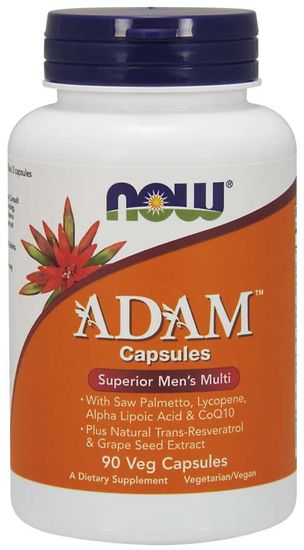NOW Foods Adam, Multivitamín pre mužov, 90 rastlinných kapsúl