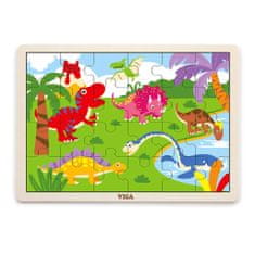 Viga Dětské dřevěné puzzle Viga Dino