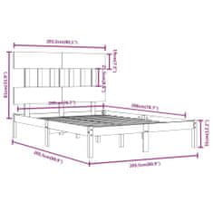 Vidaxl Rám postele masívne drevo 200x200 cm