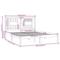Vidaxl Rám postele, medovo hnedý, masívne borovicové drevo, 160 x 200 cm
