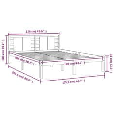 Vidaxl Posteľný rám biely borovicový masív 120x200 cm