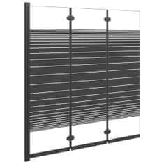 Petromila vidaXL Skladací sprchový kút 3 panely 130x130 cm ESG čierny