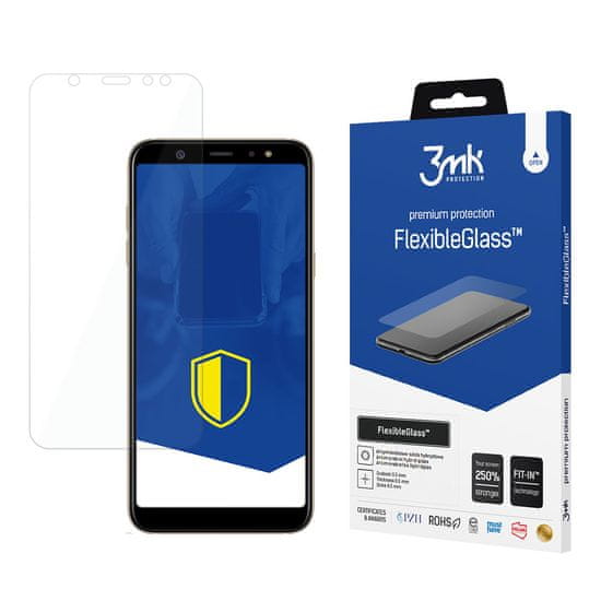 3MK Ochranné hybridné sklo 3mk FlexibleGlass pre Samsung Galaxy A6 Plus 2018 - Transparentná KP20959