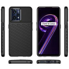 MG Thunder silikónový kryt na Realme 9 Pro Plus, čierny