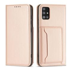 MG Magnet Card knižkové kožené puzdro na Xiaomi Redmi Note 11, ružové