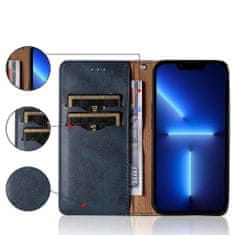 MG Magnet Strap knižkové kožené puzdro na Xiaomi Redmi Note 11 Pro 4G/5G, modré