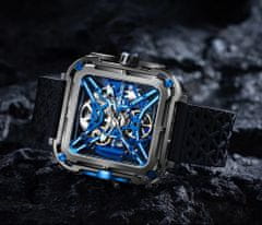 Ciga Design Náramkové hodinky X-Series Titanium Mechanical Skeleton Silver-Blue